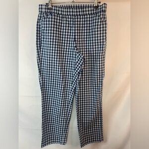 Land End  blue buffalo check pull on pants. Size 6 and mid rise. So so cute!